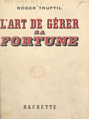cover image of L'art de gérer sa fortune